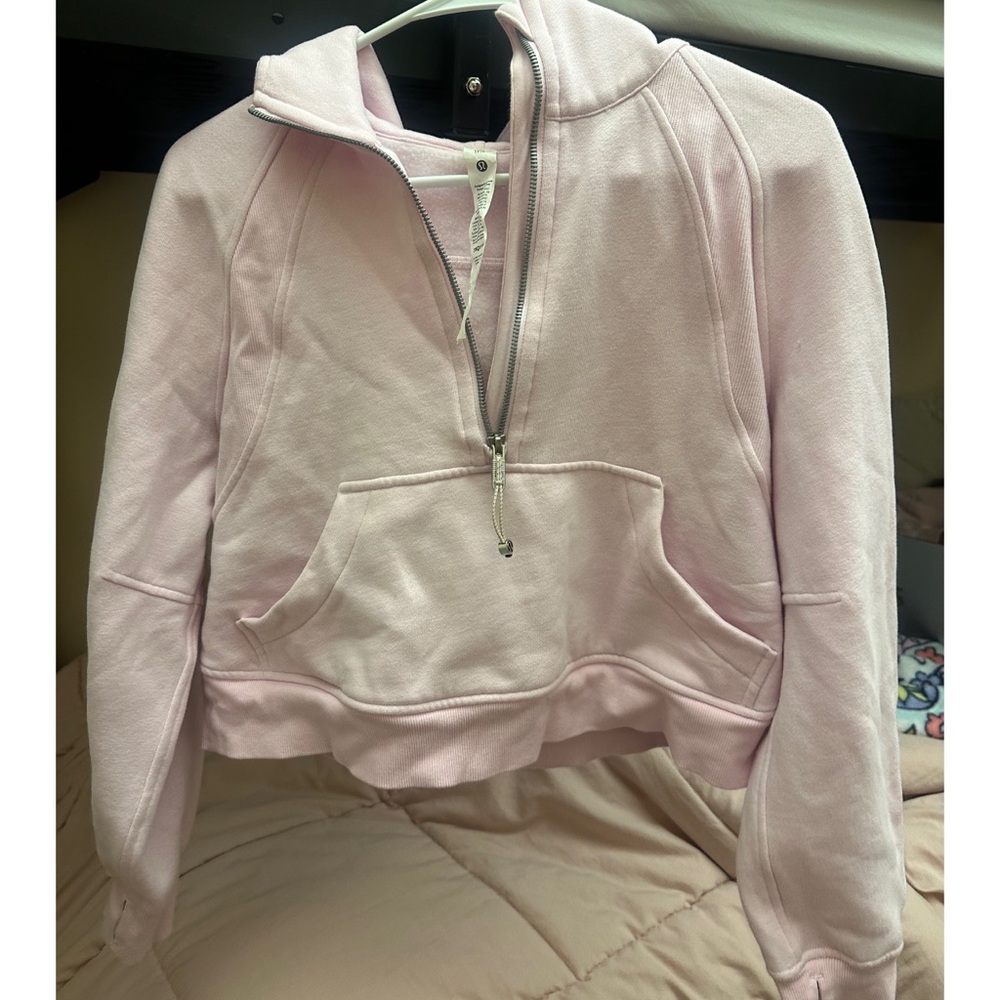 Lululemon Pink Oversized Crop Hoodie